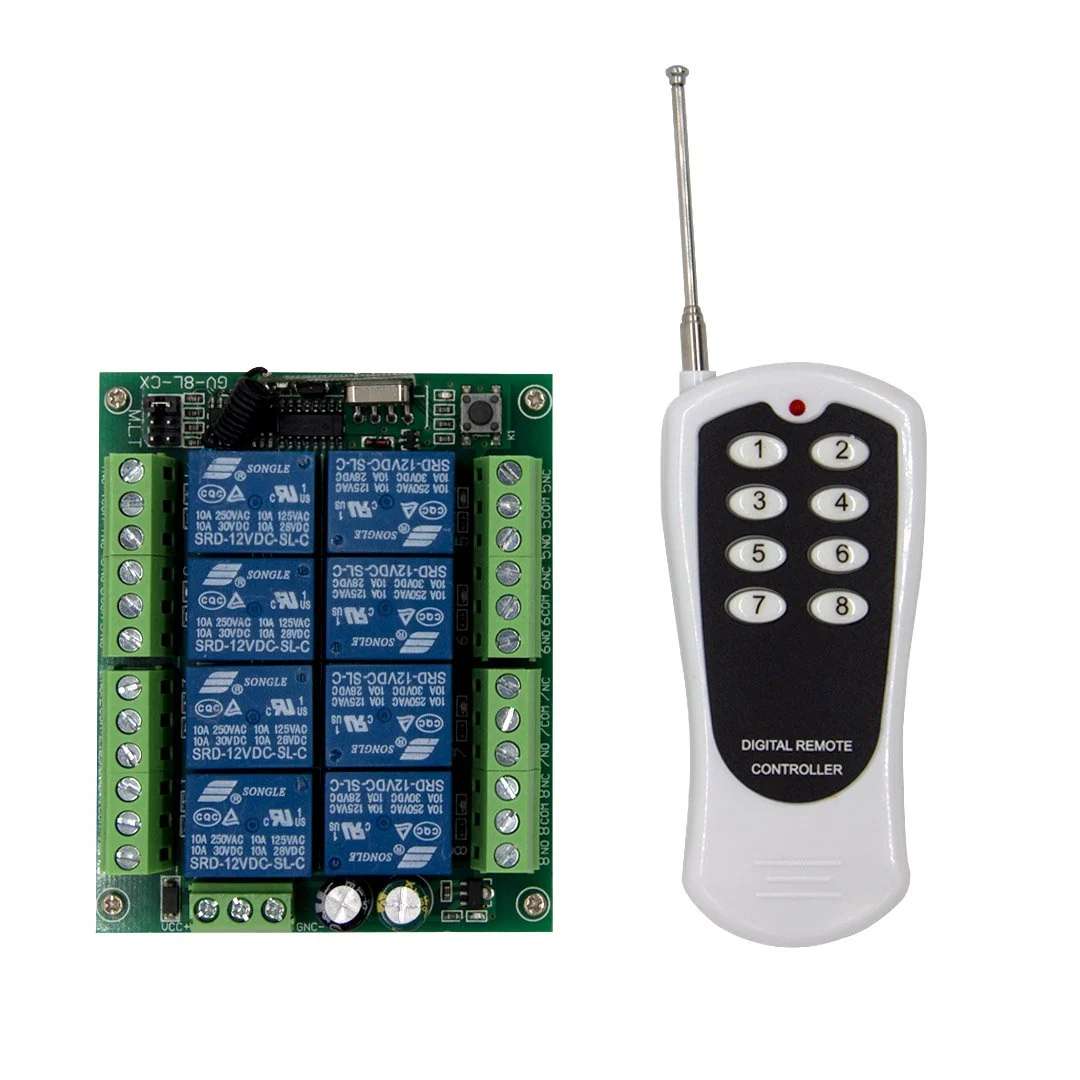 8 Channel RF Wireless ON/OFF Smart Switch with RF Remote Control